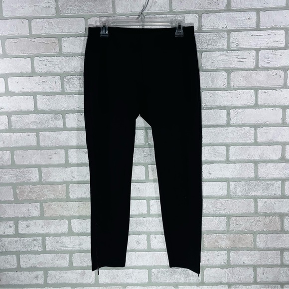 Eileen Fisher Ponte Knit Charcoal Pull On Zip Ankle Leggings Size XS - Picture 2 of 8